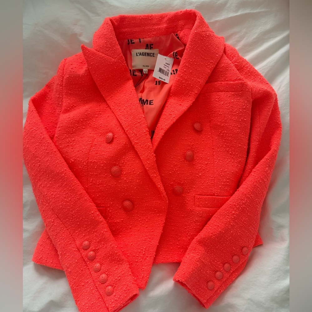 L'AGENCE Brooke DoubleBreasted Cropped Blazer